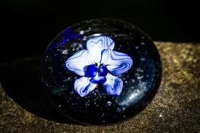 Glass Orchid Touchstone with Infused Cremains