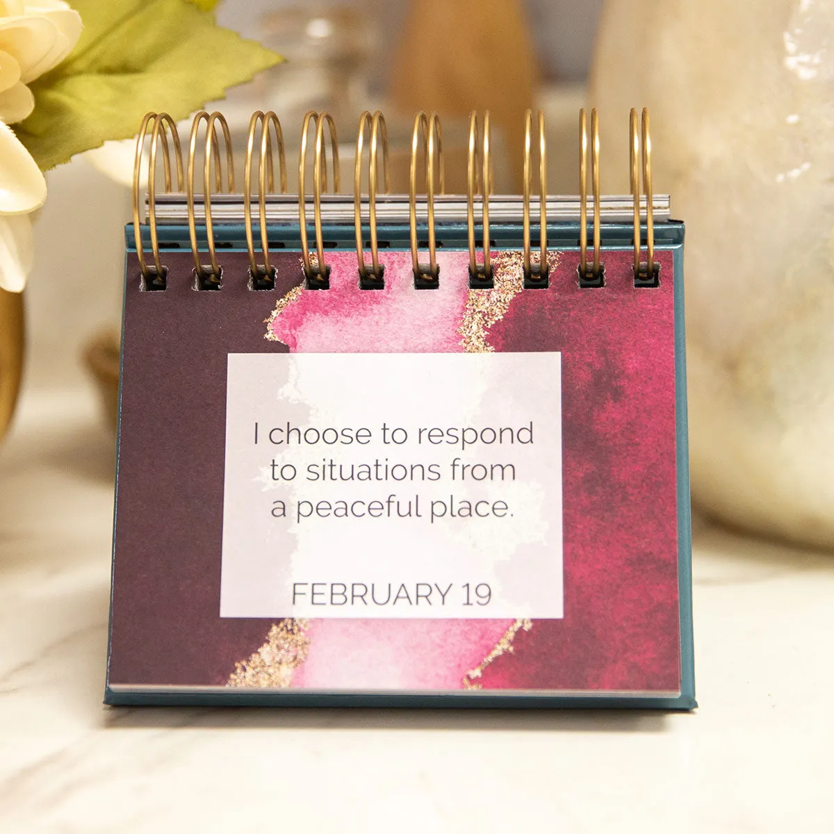 Inspirational Perpetual Desk Easel, Positive Affirmations