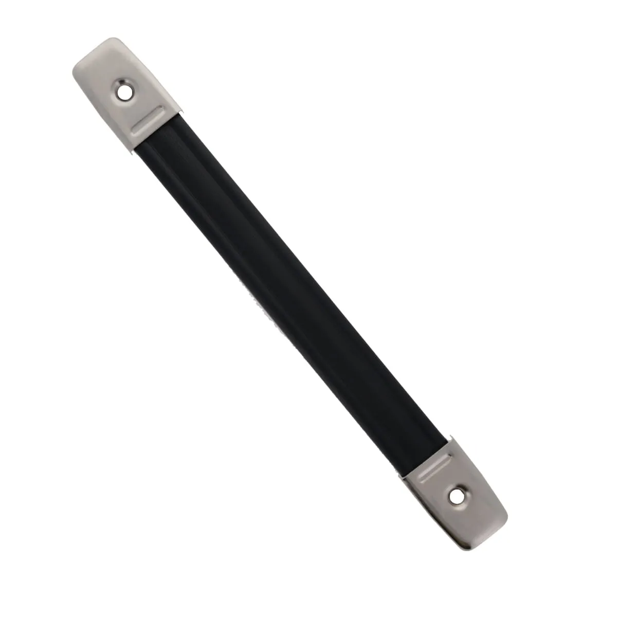 Large Strap Handle Black with Nickel End Caps