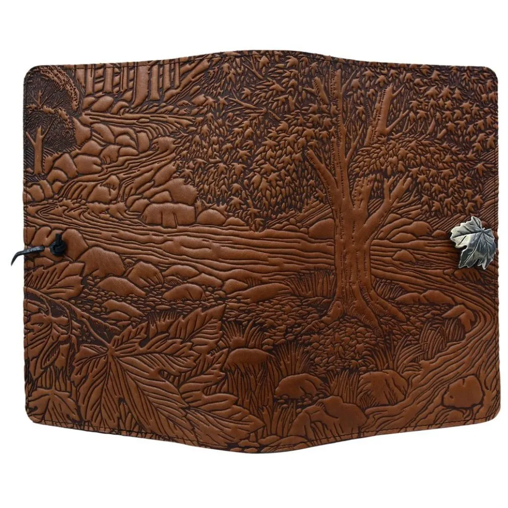 Leather Refillable Journal Notebook, Creekbed Maple