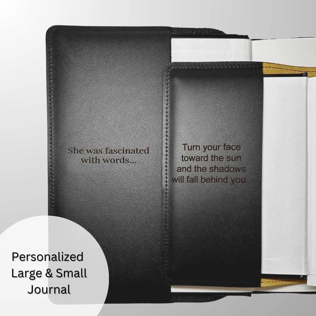 Leather Refillable Journal Notebook, Florentine