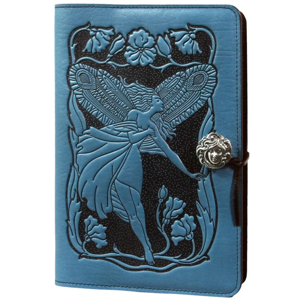 Leather Refillable Journal Notebook, Flower Fairy