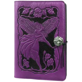 Leather Refillable Journal Notebook, Flower Fairy