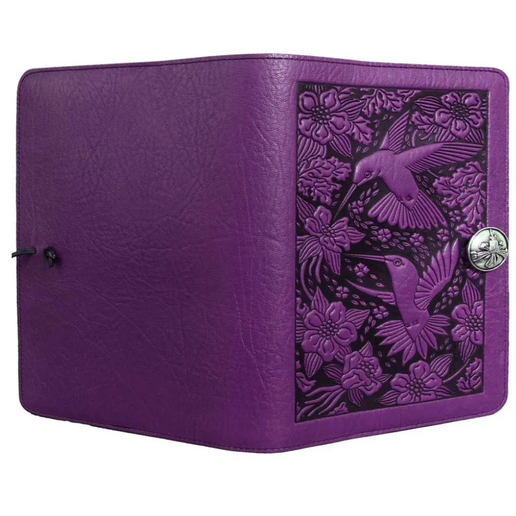 Leather Refillable Journal Notebook, Hummingbird