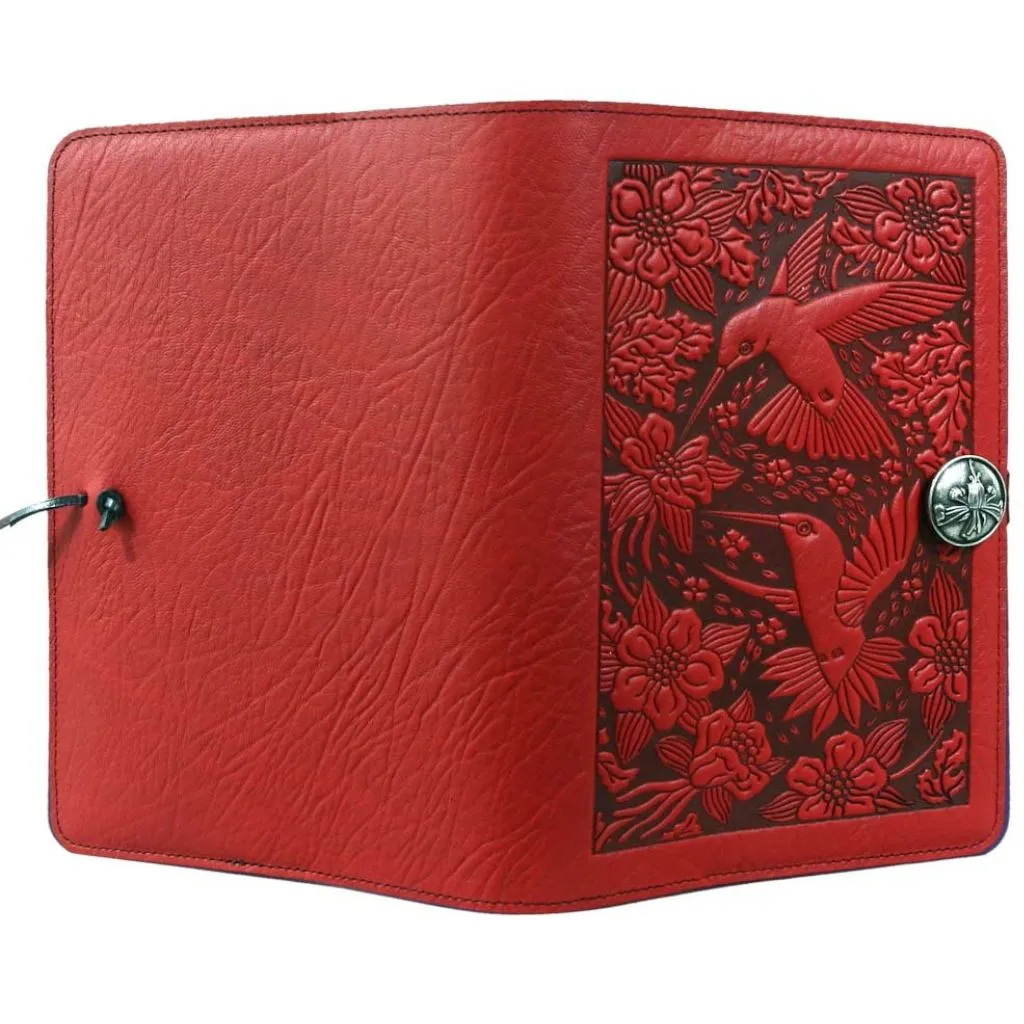 Leather Refillable Journal Notebook, Hummingbird