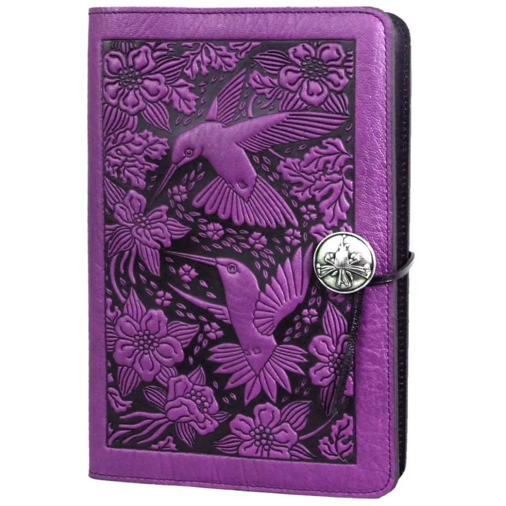 Leather Refillable Journal Notebook, Hummingbird