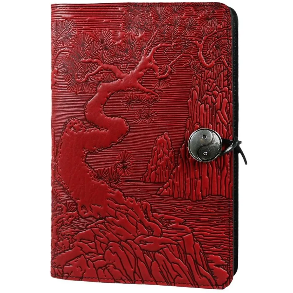 Leather Refillable Journal Notebook, River Garden