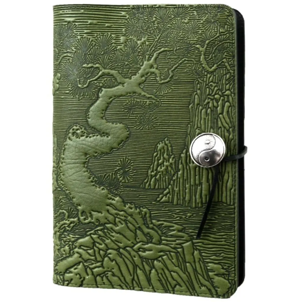 Leather Refillable Journal Notebook, River Garden