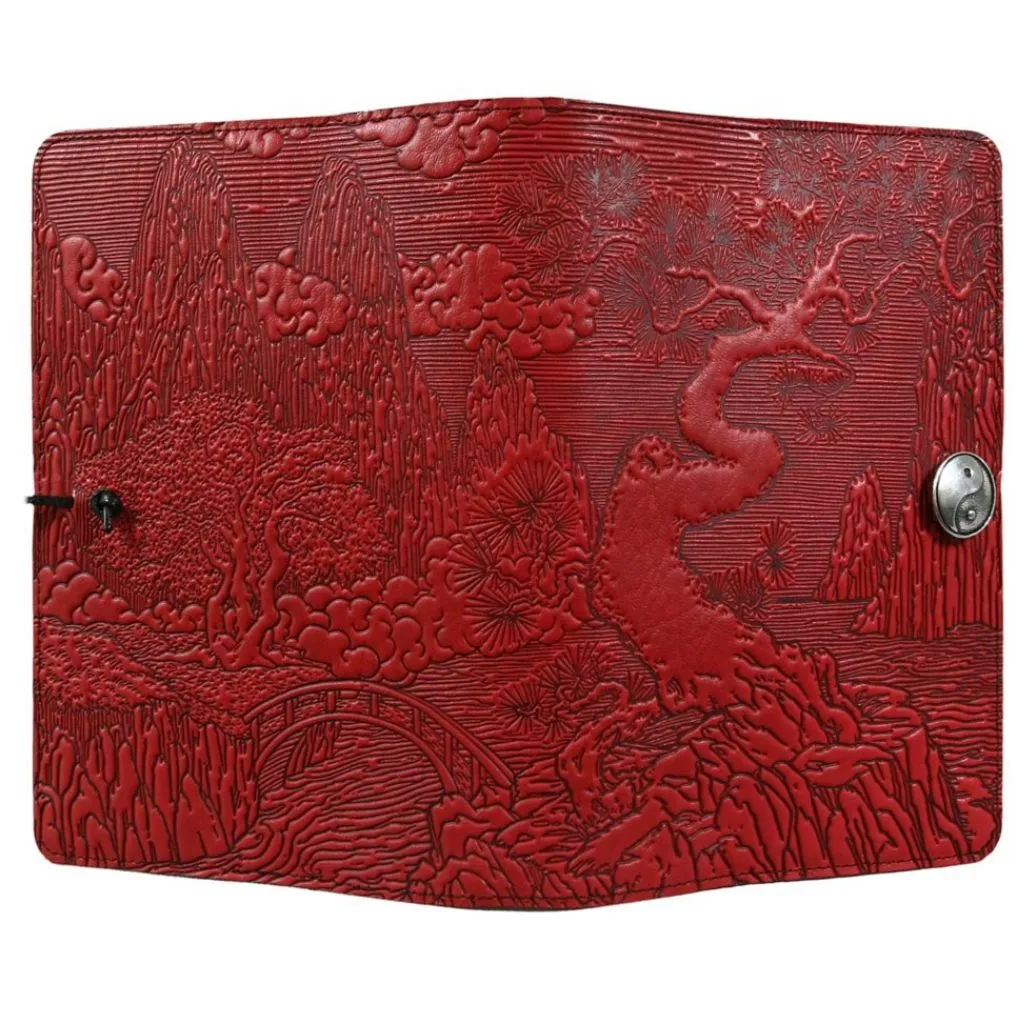 Leather Refillable Journal Notebook, River Garden