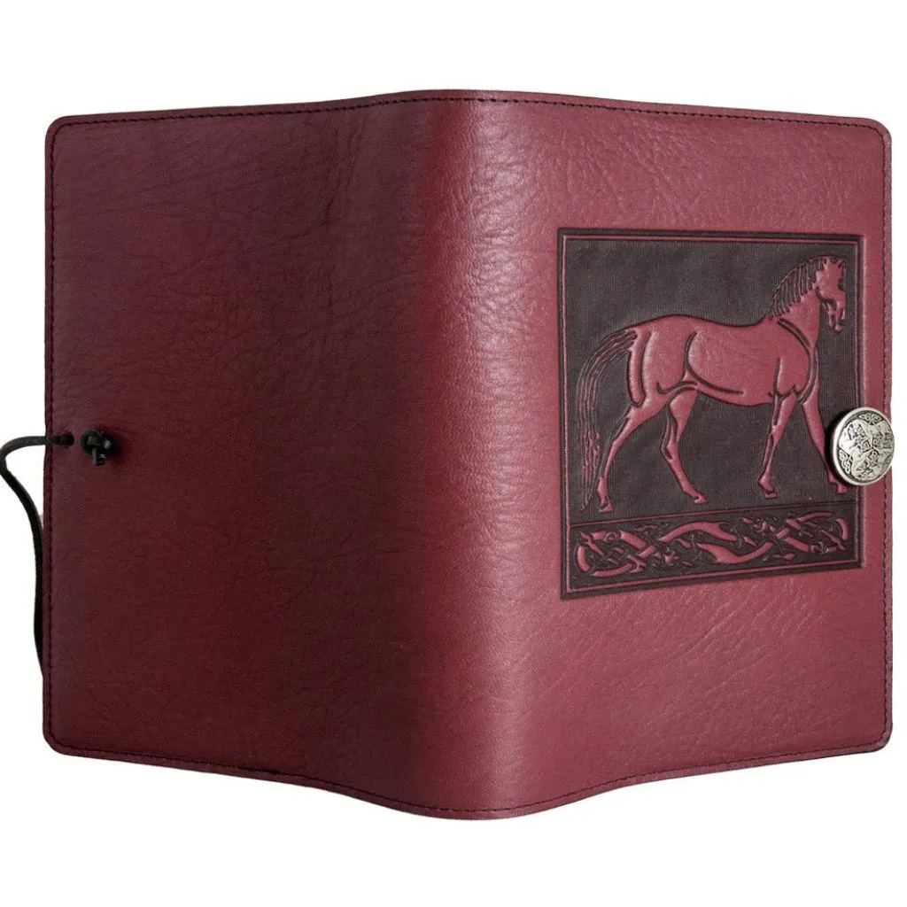 Leather Refillable Journal Notebook, Standing Horse