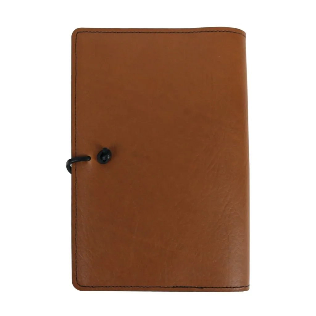 Leather Refillable Journal Notebook, Tribal Turtle