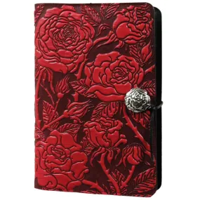 Leather Refillable Journal Notebook, Wild Rose