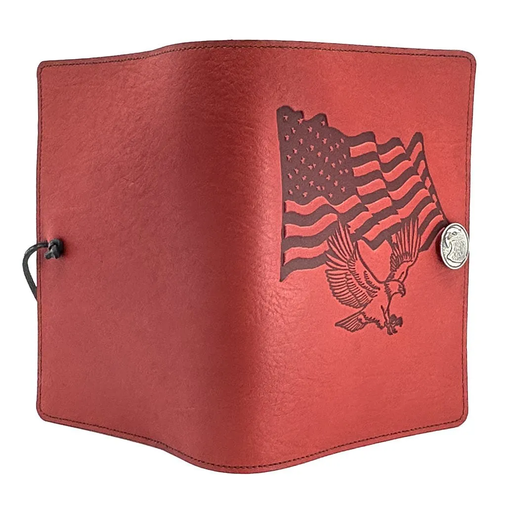 Limited Edition Leather Refillable Journal, Flag and Eagle