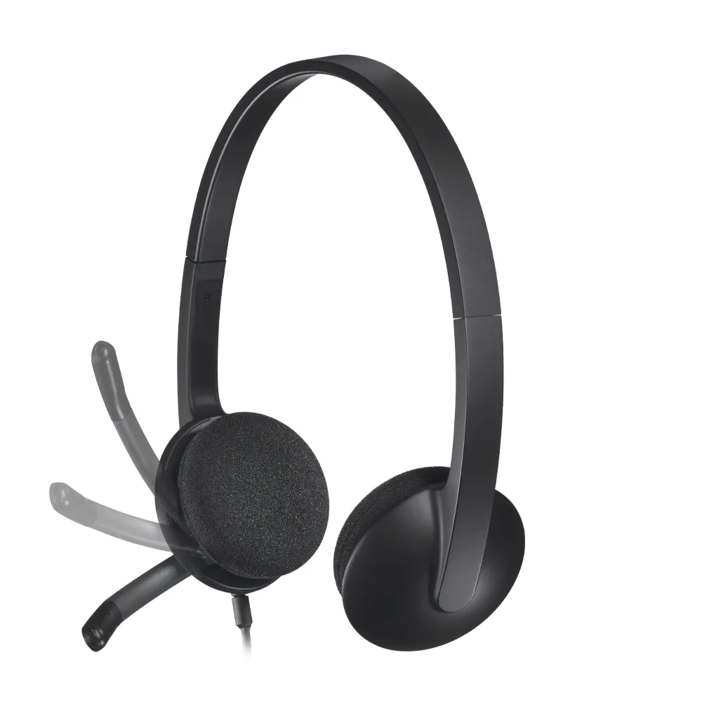 Logitech H340 USB Computer Headset with Noise Cancelling Microphone | Clear Digital Audio | Adjustable Headband