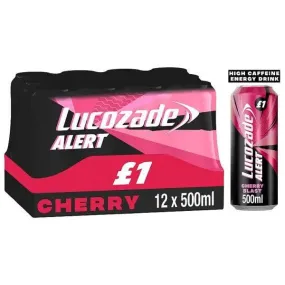 Lucozade Alert Cherry Blast Energy Drink 500ml £1 PMP (Case of 12)