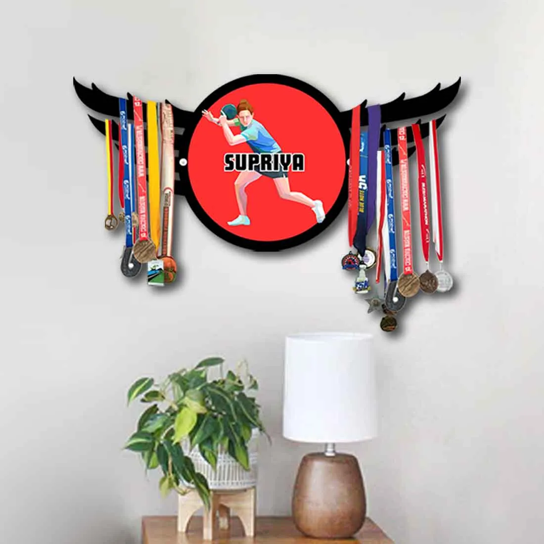 Medal Holder for Wall Metal Medal Hanger - Table Tennis