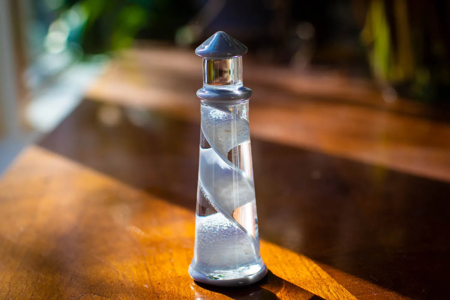 Memorial Glass Lighthouse with Cremation Ashes