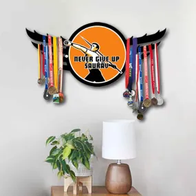 Metal Medal Hanger for Wall - Organizer for Medal-Never Give up Javelin