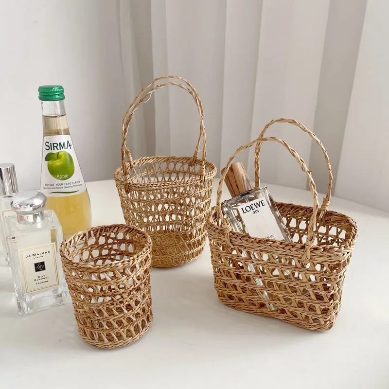 Modern Straw Portable Basket