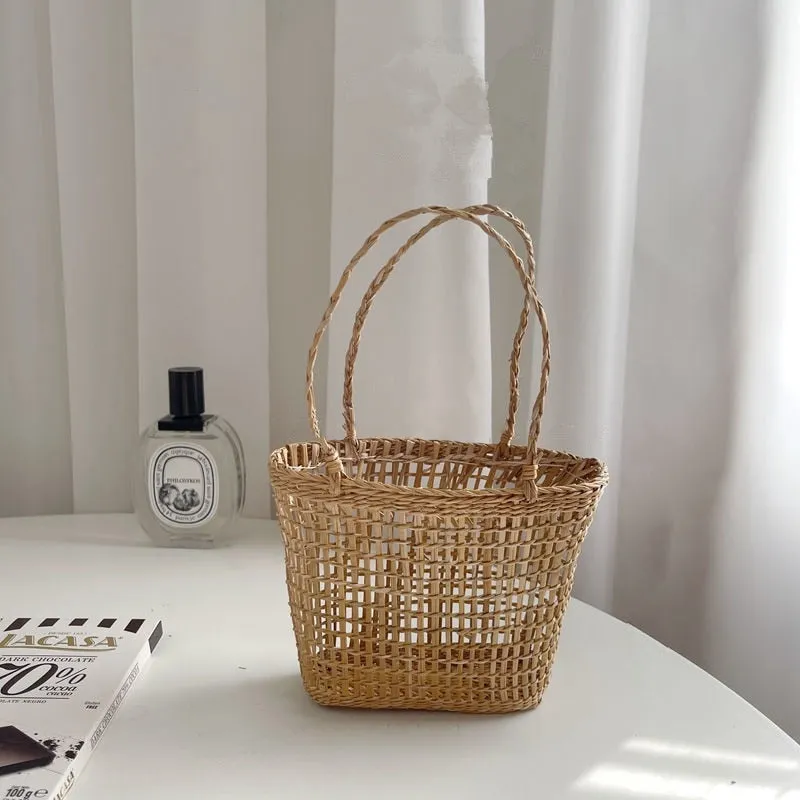 Modern Straw Portable Basket