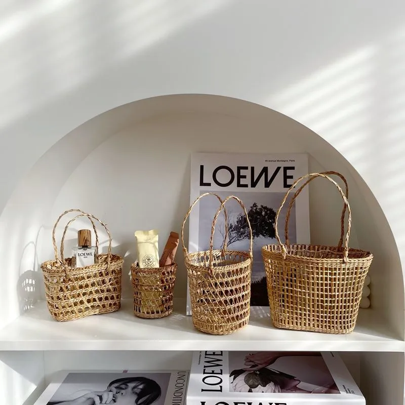 Modern Straw Portable Basket