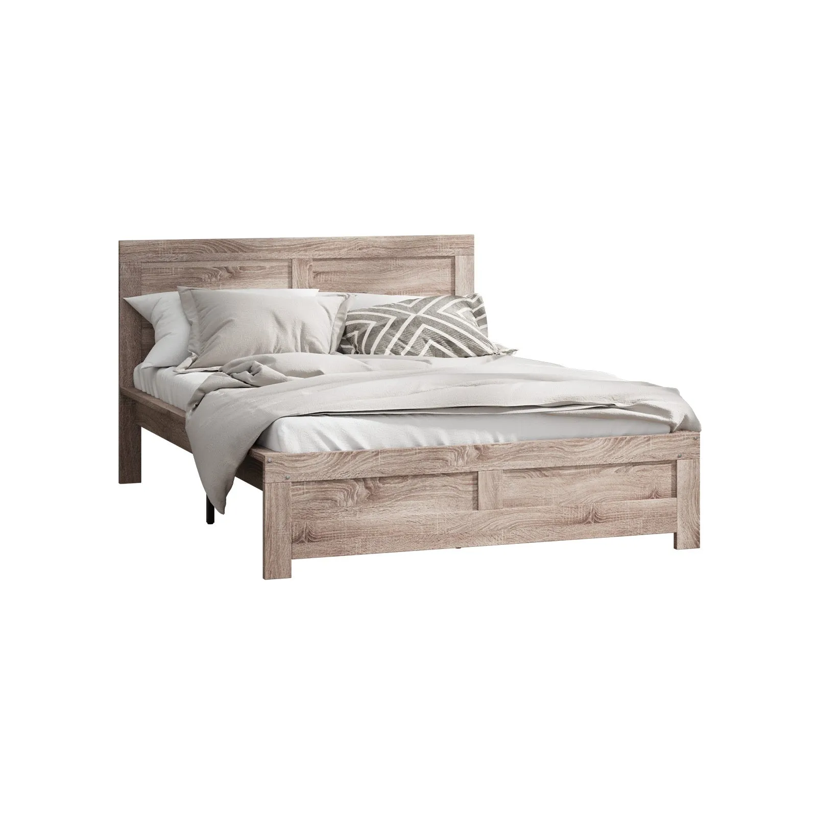 Oikiture Bed Frame Double Size Wooden Bed Platforms NEO