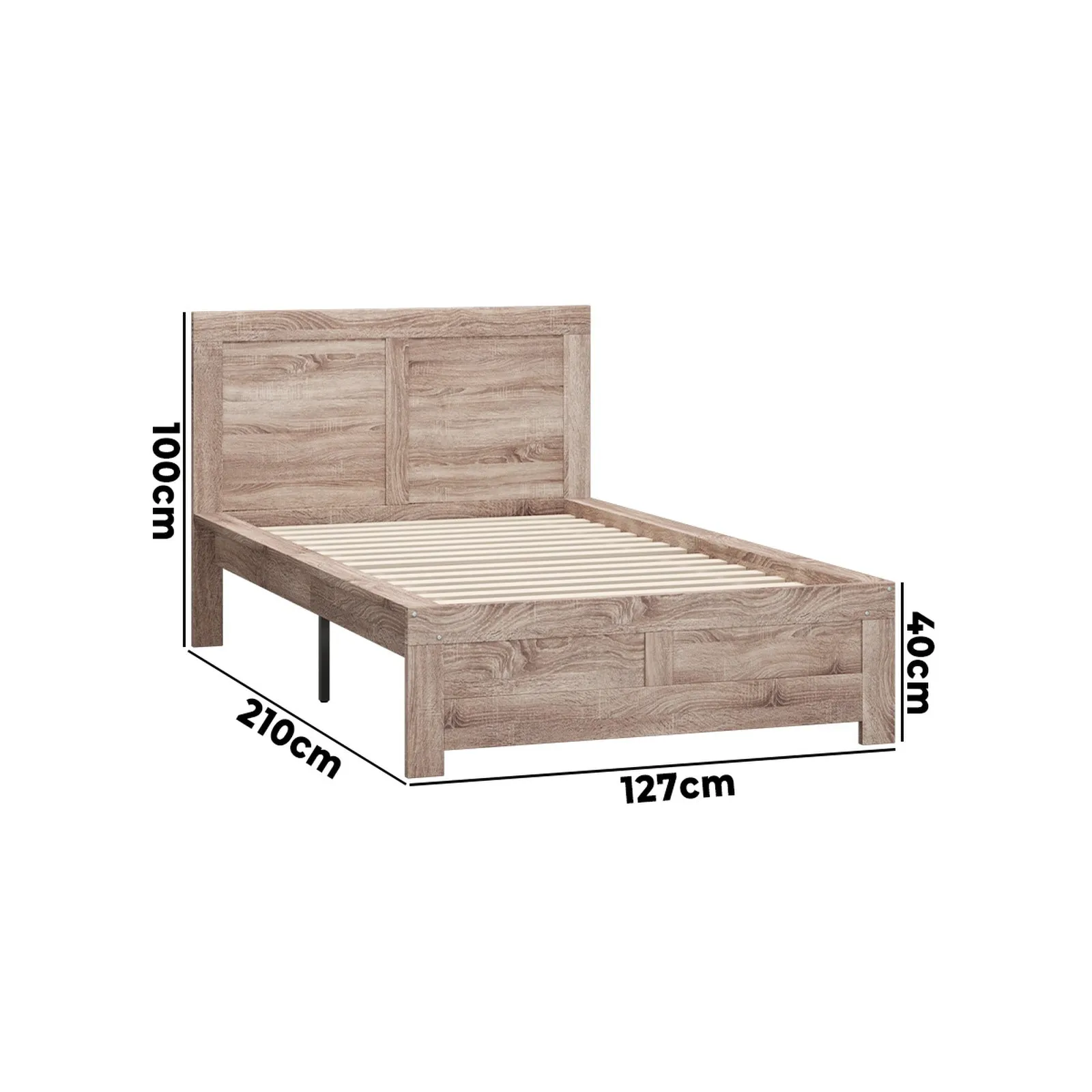 Oikiture Bed Frame King Single Size Wooden Bed Platforms NEO