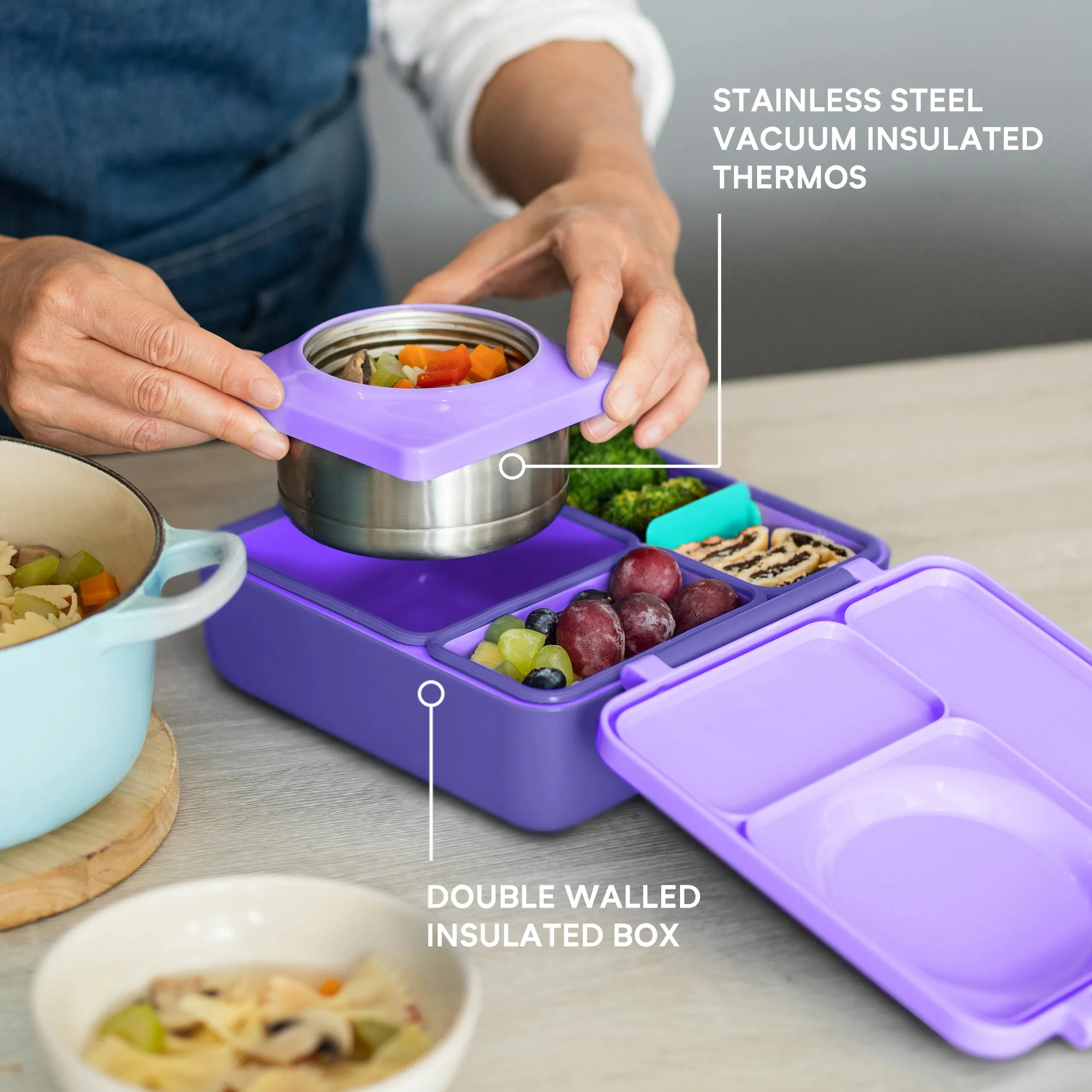 OmieBox Thermal Lunchbox - PURPLE PLUM V2