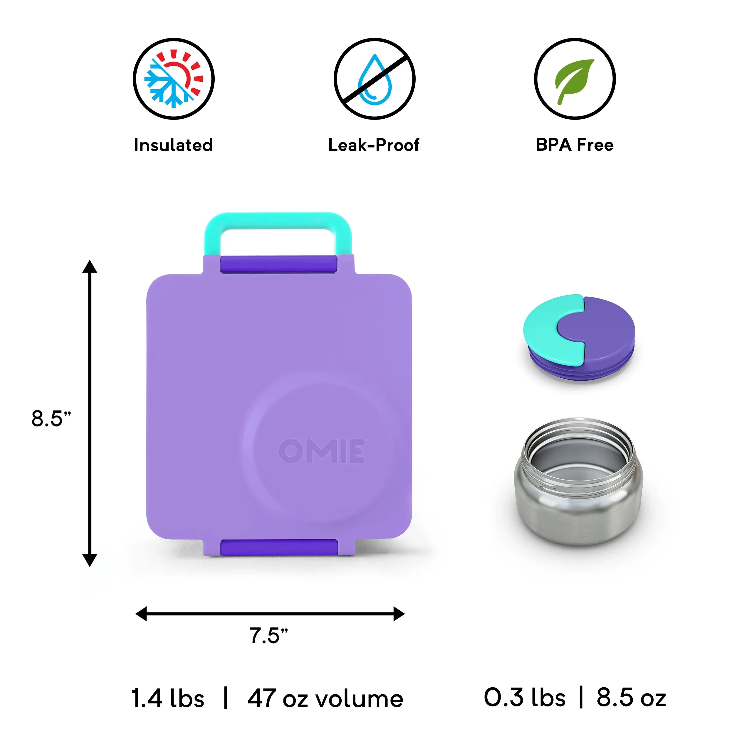 OmieBox Thermal Lunchbox - PURPLE PLUM V2