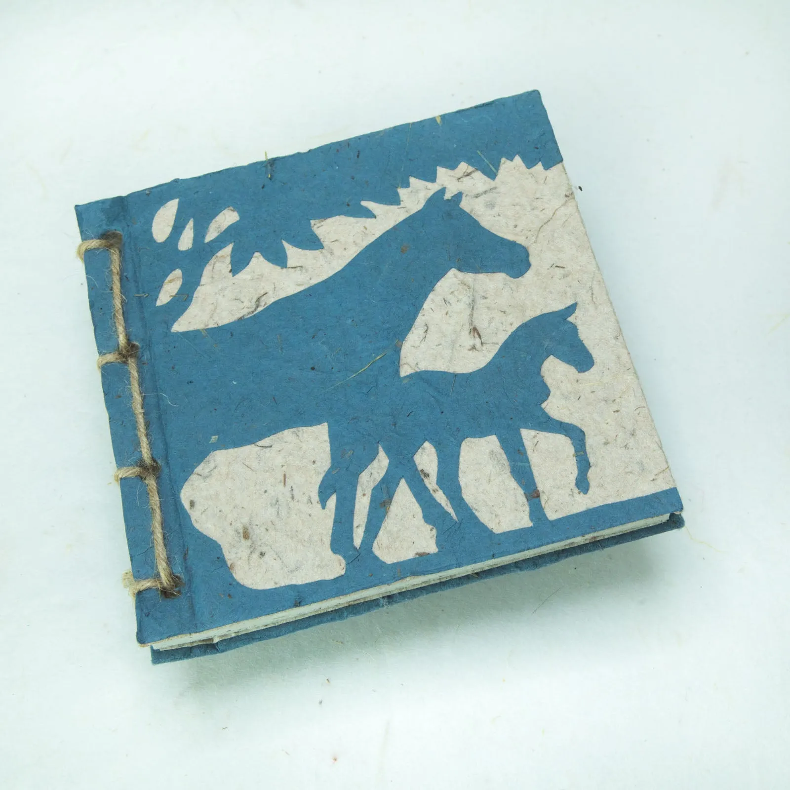 On The Farm - Horse & Baby - Blue - Twine Eco-friendly Journal and Scratch Pad