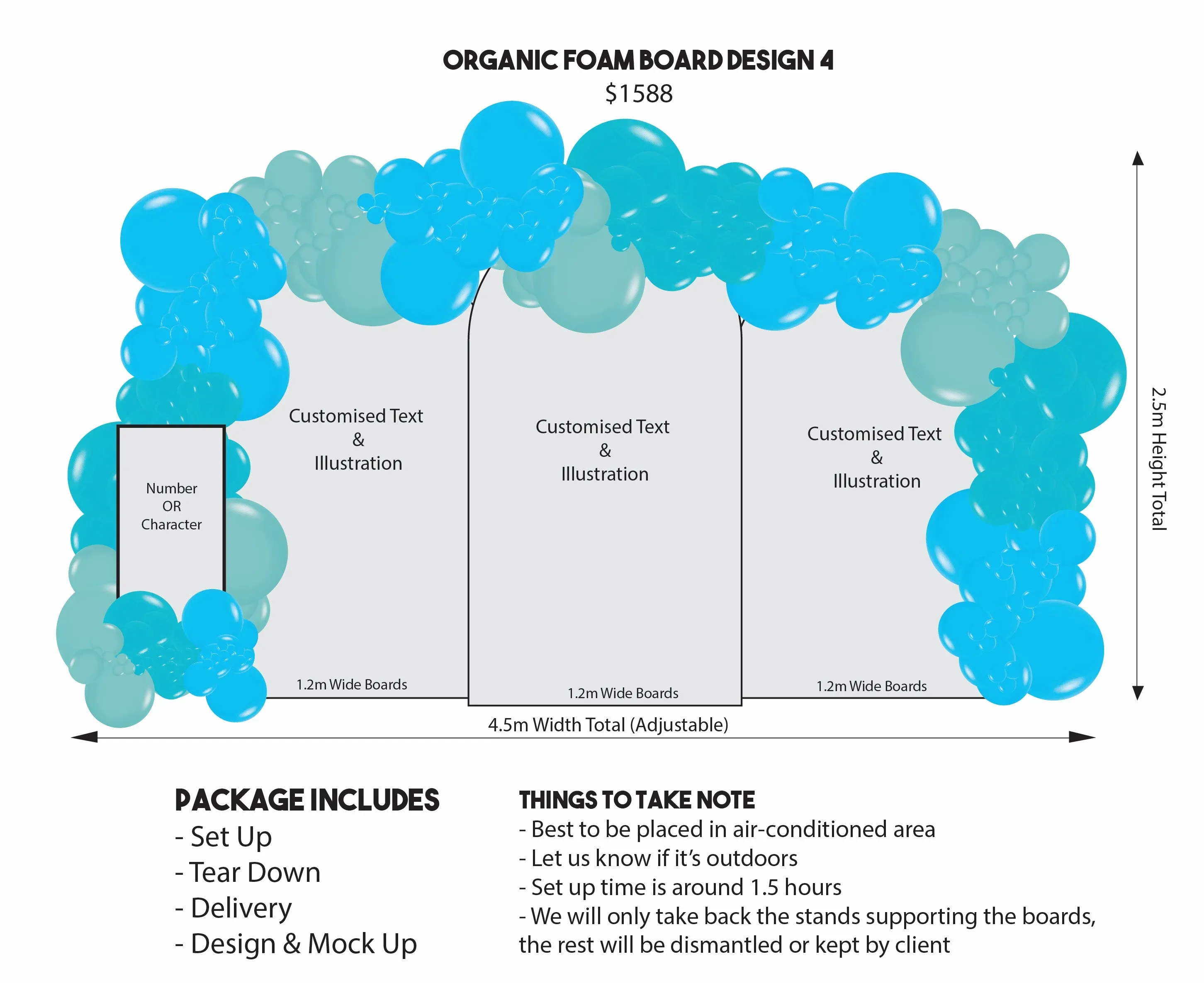 Organic Balloon Foam Board Packages