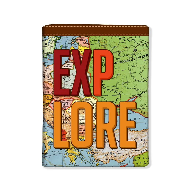 Passport and Luggage Tag Set Travel Case - EXPLORE