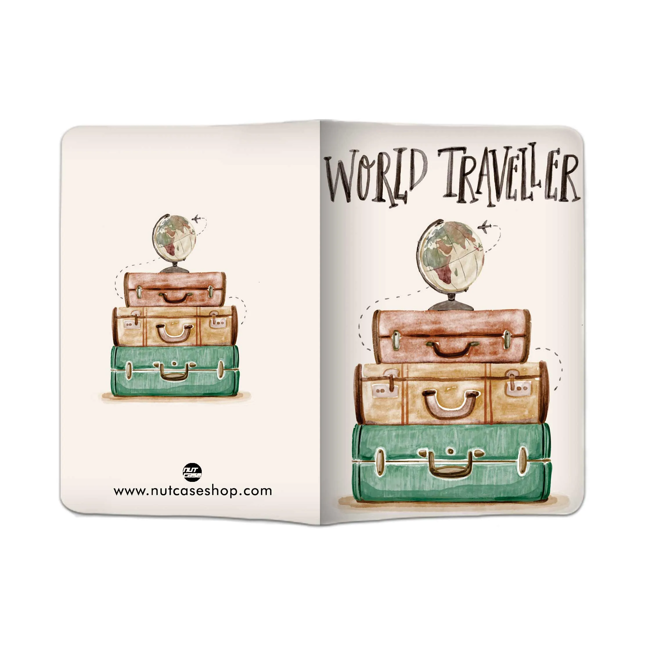 Passport and Luggage Tag Set Travel Case - World Traveller