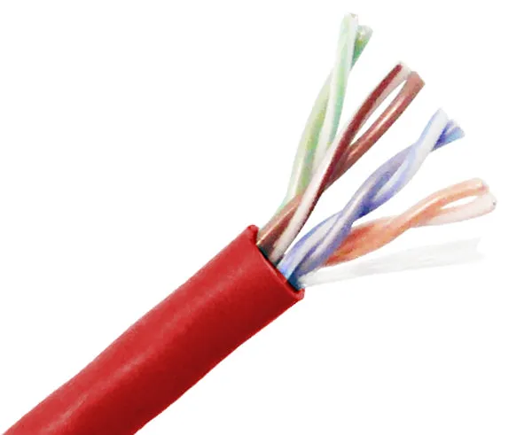 Plenum CAT5E Bulk Ethernet Cable: CMP UL Listed, Solid Copper UTP, 24 AWG, 1000FT