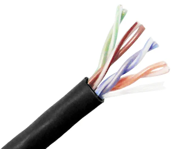 Plenum CAT5E Bulk Ethernet Cable: CMP UL Listed, Solid Copper UTP, 24 AWG, 1000FT