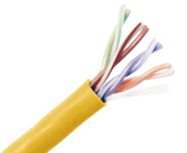 Plenum CAT5E Bulk Ethernet Cable: CMP UL Listed, Solid Copper UTP, 24 AWG, 1000FT