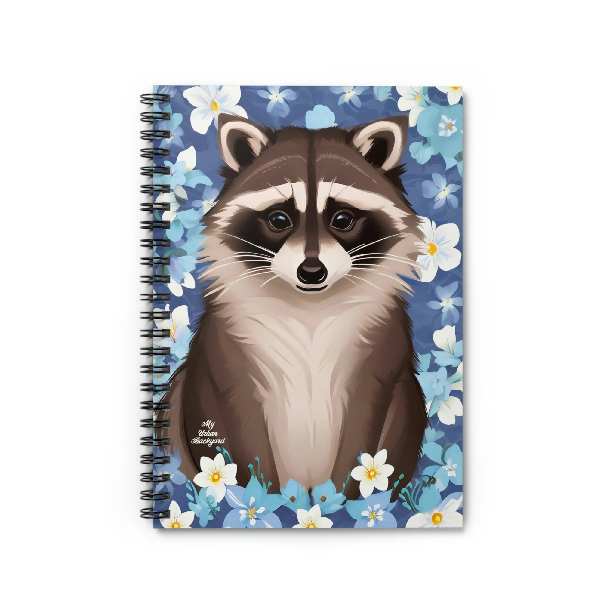 Raccoon and Flowers, Spiral Notebook Journal - Write in Style