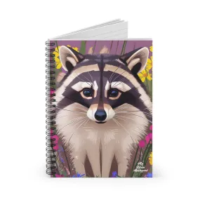 Raccoon with Wildflowers, Spiral Notebook Journal - Write in Style