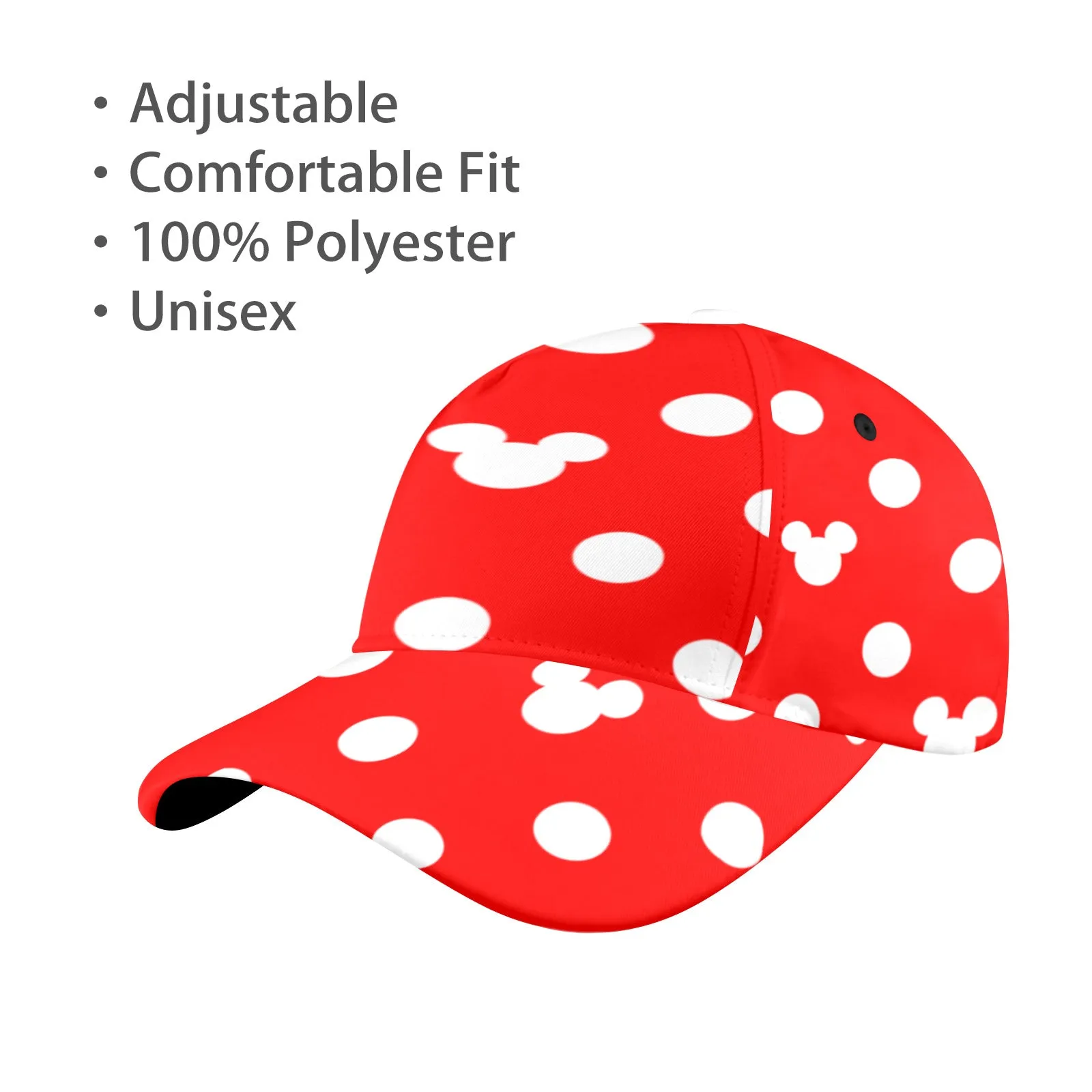 Red With White Mickey Polka Dots Hat