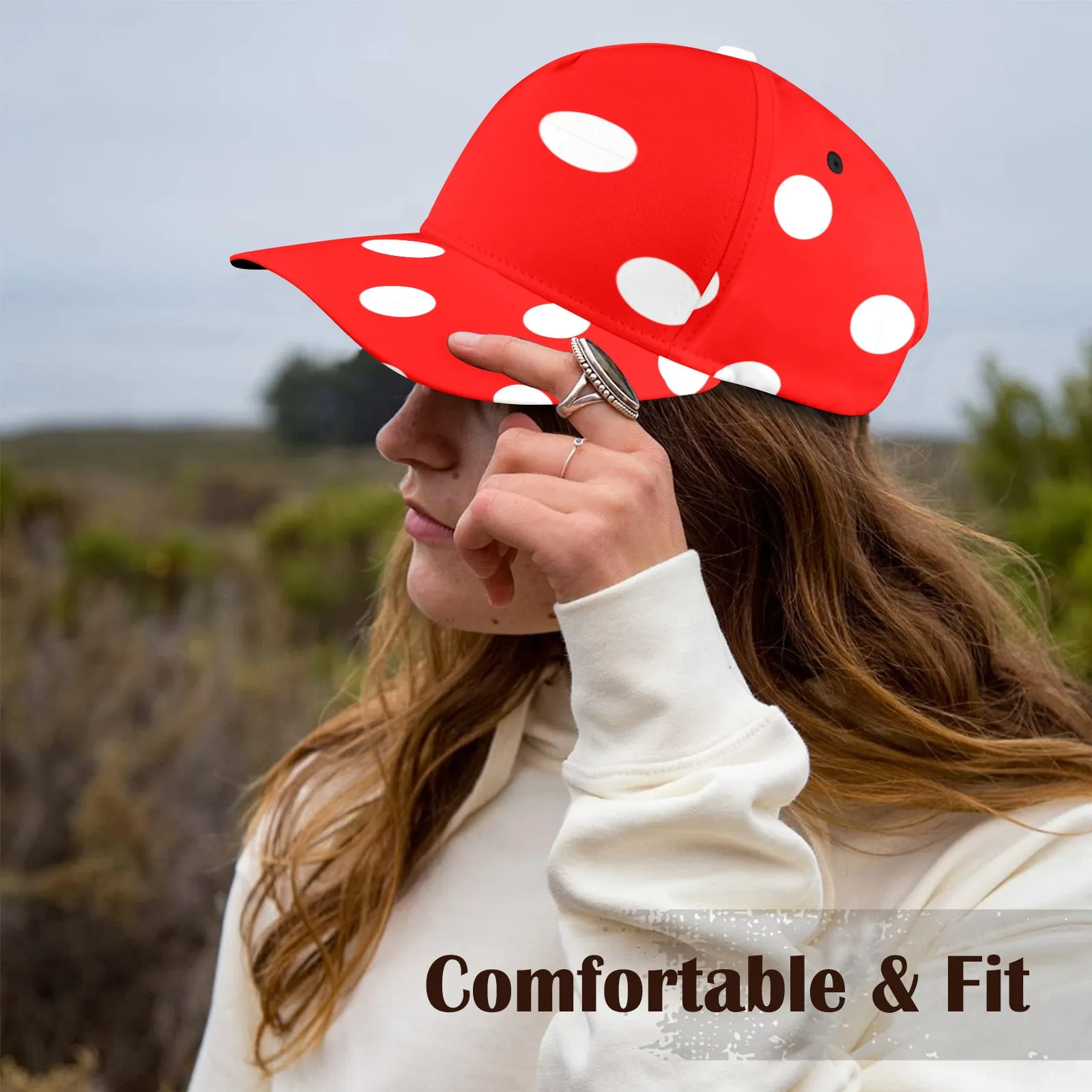 Red With White Polka Dots Hat