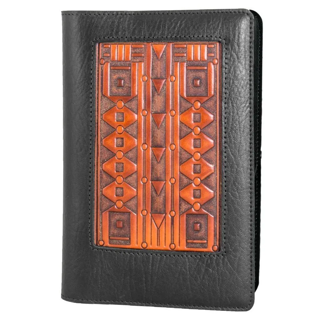 Refillable Leather Icon Journal, Art Deco