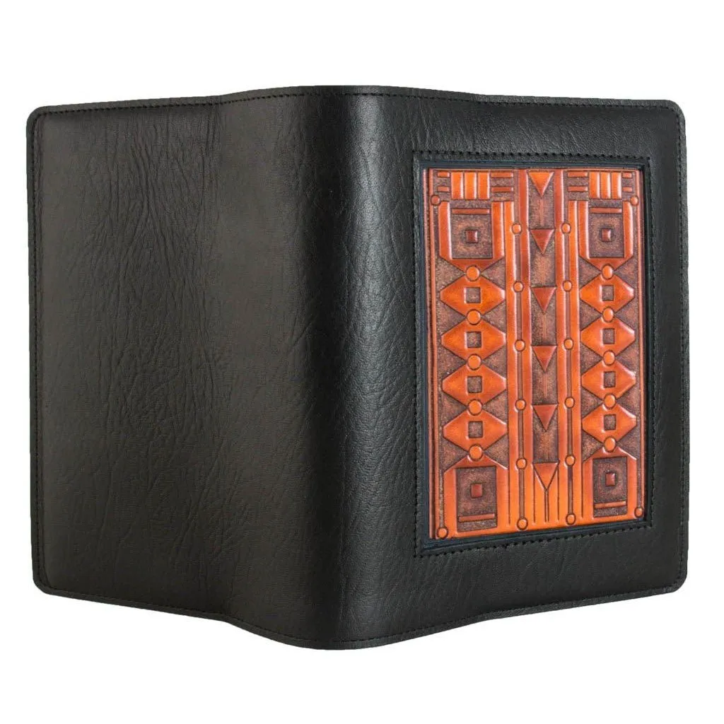 Refillable Leather Icon Journal, Art Deco