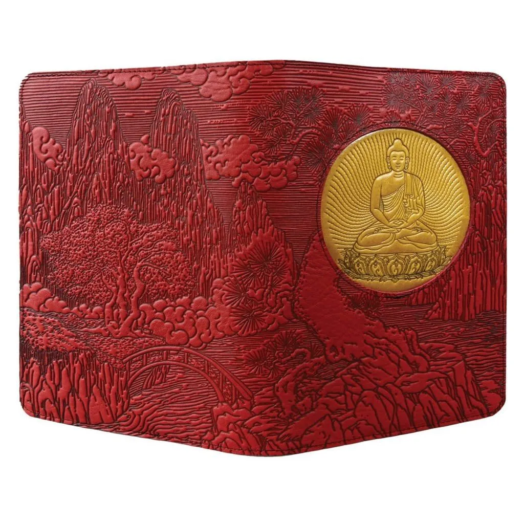 Refillable Leather Icon Luxe Journal, Bodhi Tree Buddha