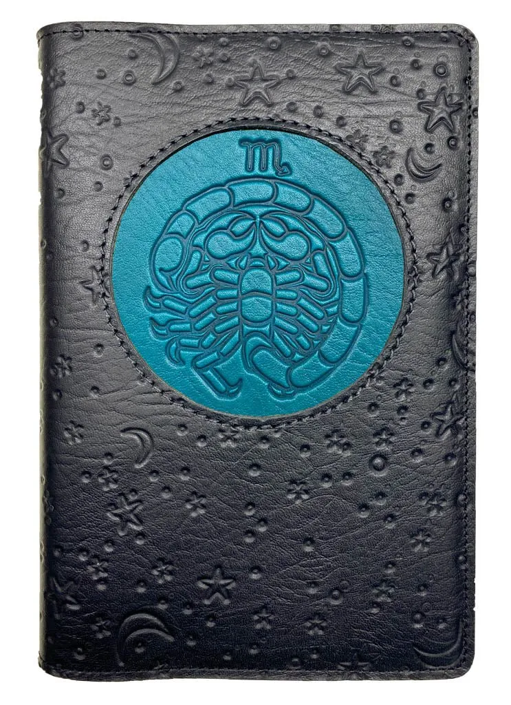 Refillable Leather Journal, Zodiac Icon, Scorpio