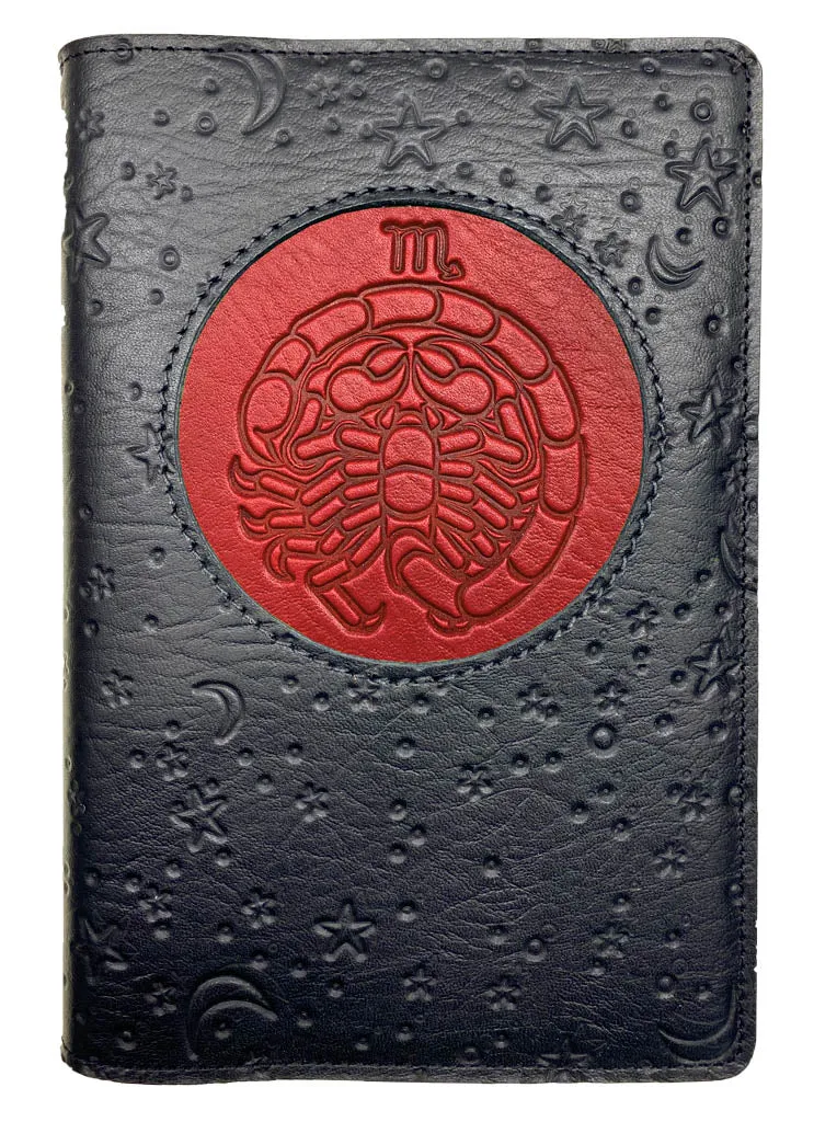 Refillable Leather Journal, Zodiac Icon, Scorpio