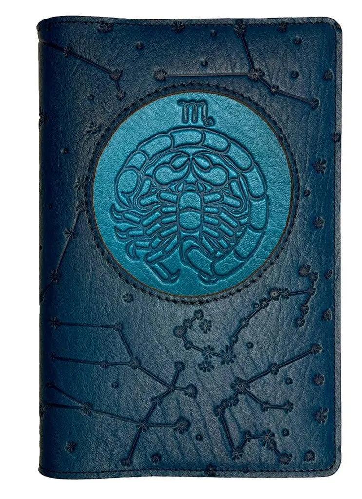 Refillable Leather Journal, Zodiac Icon, Scorpio