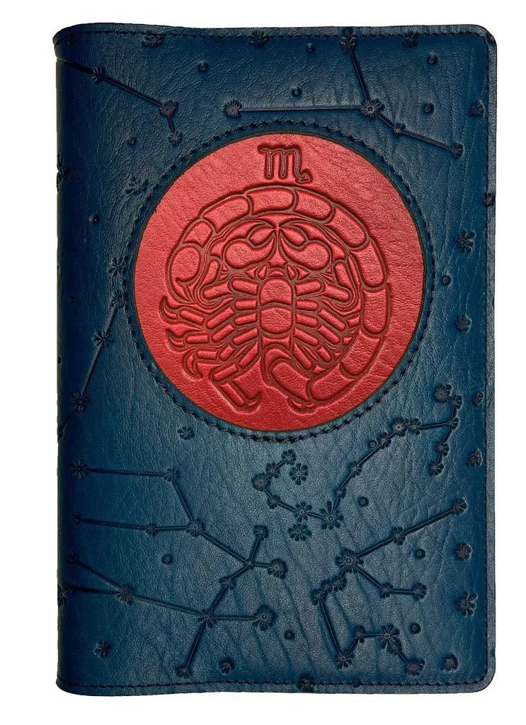 Refillable Leather Journal, Zodiac Icon, Scorpio