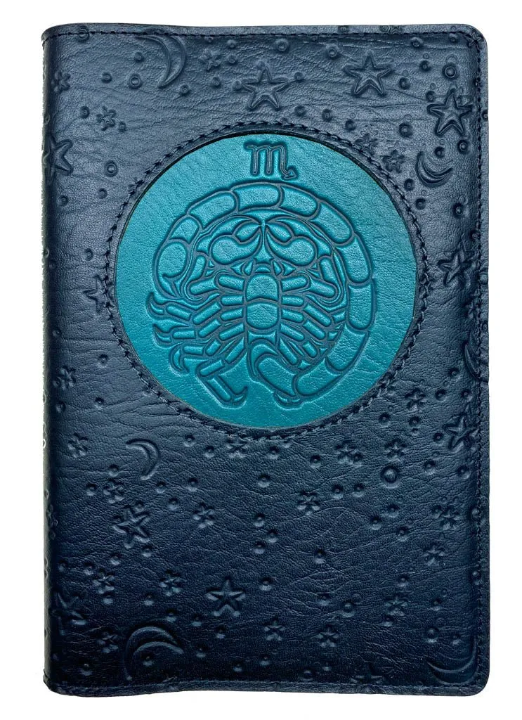 Refillable Leather Journal, Zodiac Icon, Scorpio