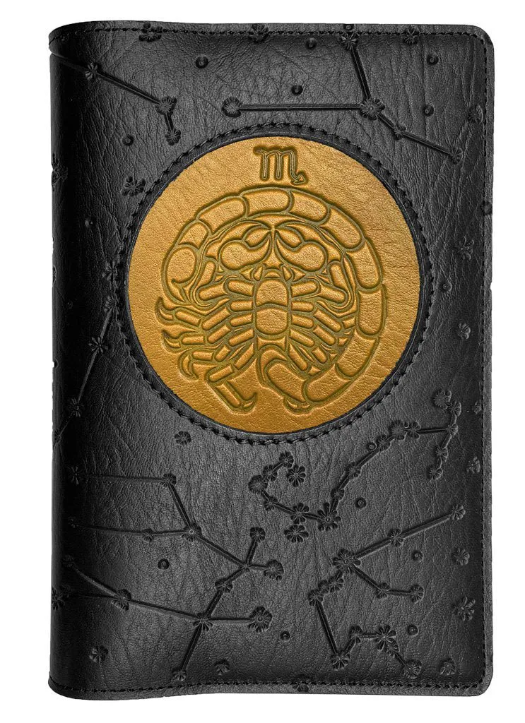 Refillable Leather Journal, Zodiac Icon, Scorpio