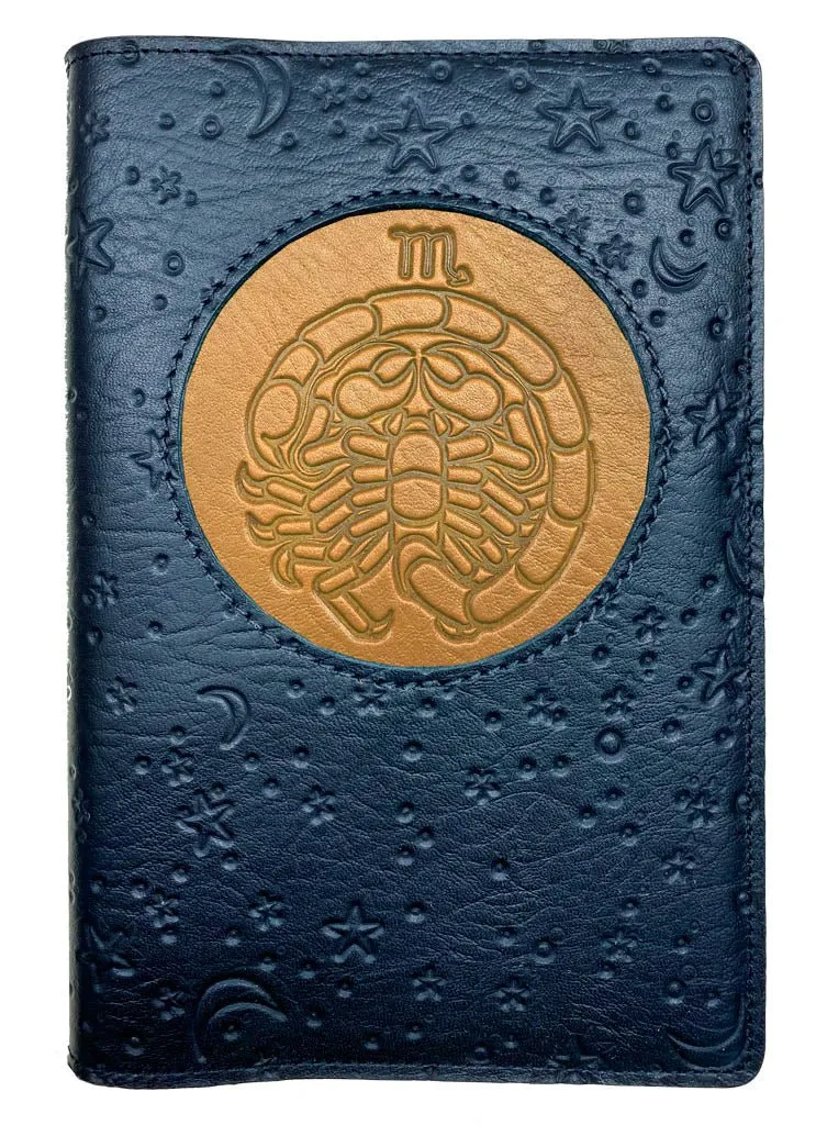 Refillable Leather Journal, Zodiac Icon, Scorpio